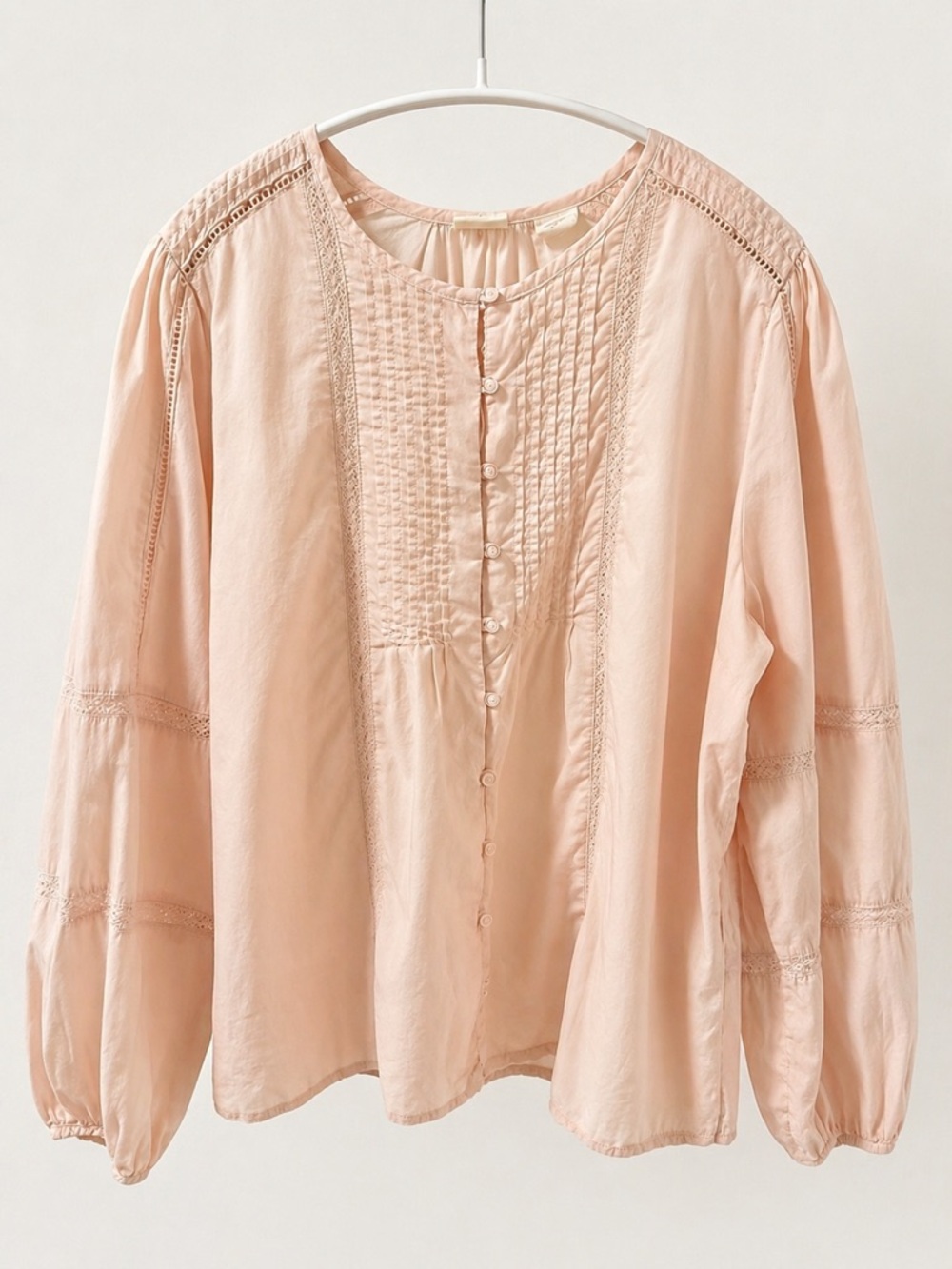Levi's Soft Pink Pintuck Blouse